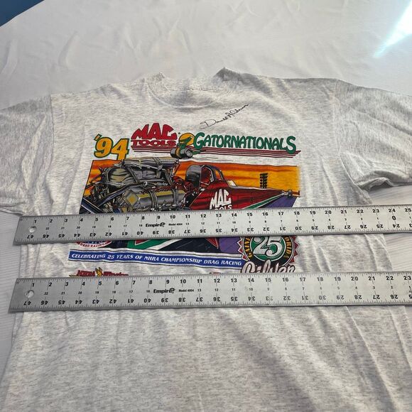 VTG Mac Tools Single Stitch Grey T-Shirt Size XL Signed Rare - Picture 6 of 8